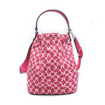 Michael Kors - Iconic Monogram Nylon Bucket Bag With Drawstring - Pink Michael Kors