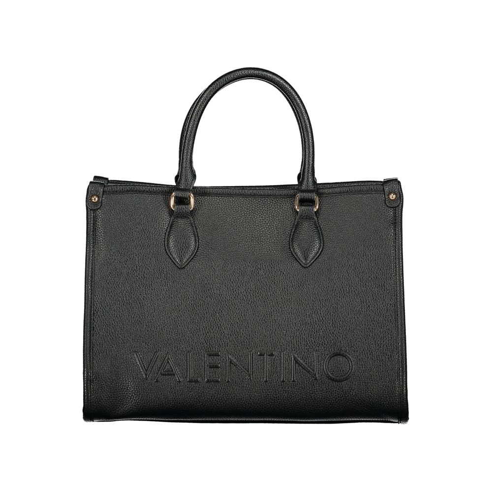 Valentino - Structured Textured Handbag with Detachable Strap - Black Mario Valentino