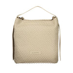 Valentino - Sophisticated Woven Polyurethane Shoulder Bag - Beige Mario Valentino