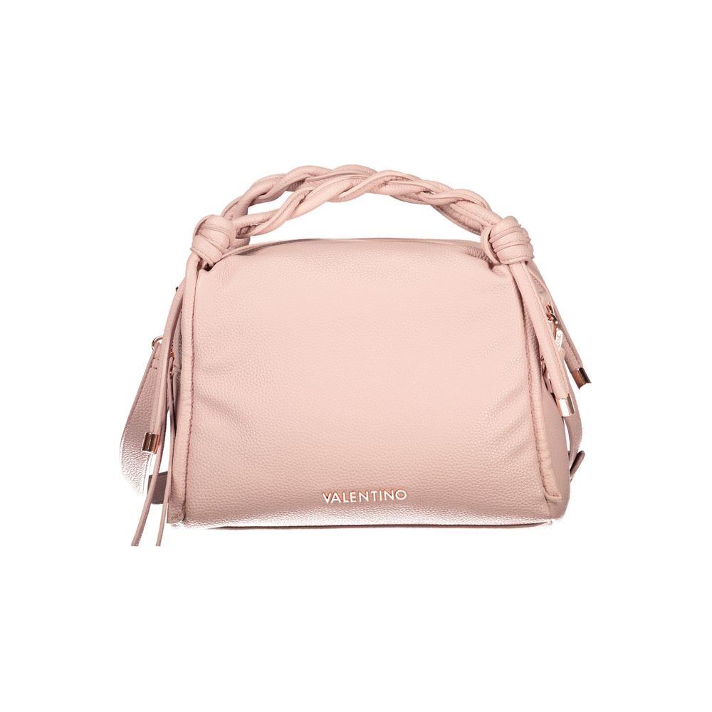 Valentino - Elegant Braided Handle Structured Handbag - Pink Mario Valentino