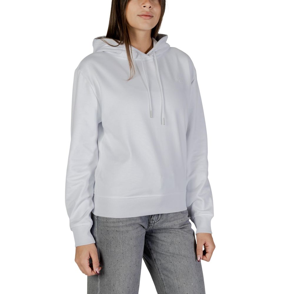 Calvin Klein Jeans - Minimalist Cotton Blend Regular Fit Pullover Hoodie - White Calvin Klein Jeans