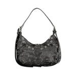 Desigual - Edgy Textured Eyelet Detail Shoulder Bag - Black Desigual