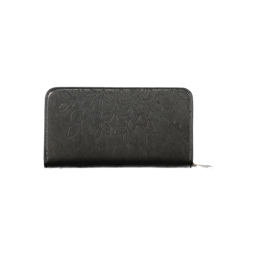 Desigual - Sleek Textured Polyethylene Zip Wallet - Black Desigual