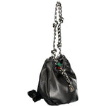 Desigual - Edgy Polyethylene Gathered Shoulder Bag With Braided Strap - Black Desigual