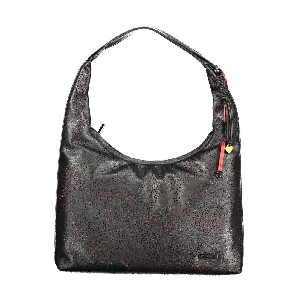 Desigual - Edgy Perforated Polyethylene Shoulder Bag - Black Desigual