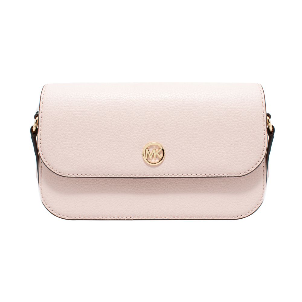 Michael Kors - Chic Pebbled Leather Compact Crossbody Bag - Pink Michael Kors