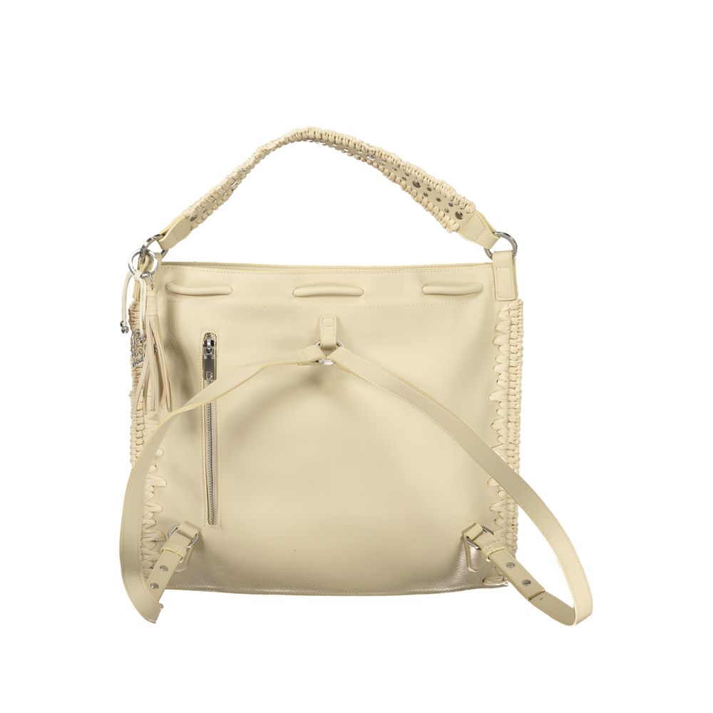 Desigual - Edgy Studded Woven Convertible Backpack - White Desigual