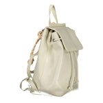 Desigual - Minimalist Textured Polyethylene Mini Backpack - Ecru Desigual
