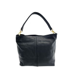 Baldinini Trend - Structured Textured Cowhide Shoulder Bag with Gold Hardware - Black Baldinini Trend