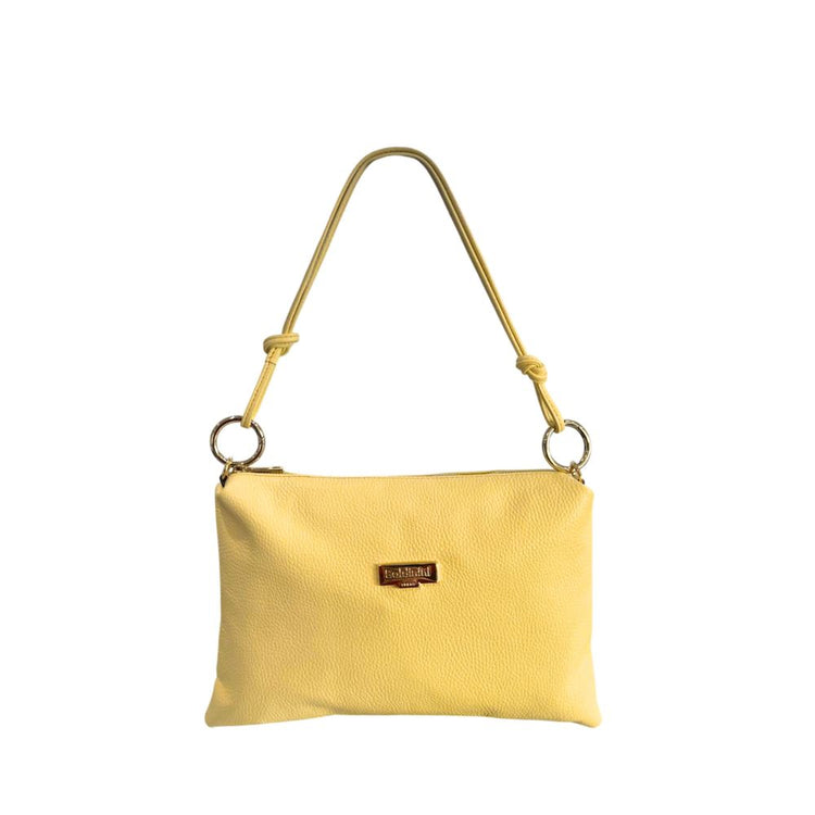 Baldinini Trend - Textured Cowhide Shoulder Clutch With Knot Detail - Yellow Baldinini Trend