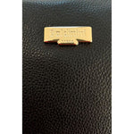 Baldinini Trend - Textured Cowhide Shoulder Bag with Gold Ring Hardware - Black Baldinini Trend