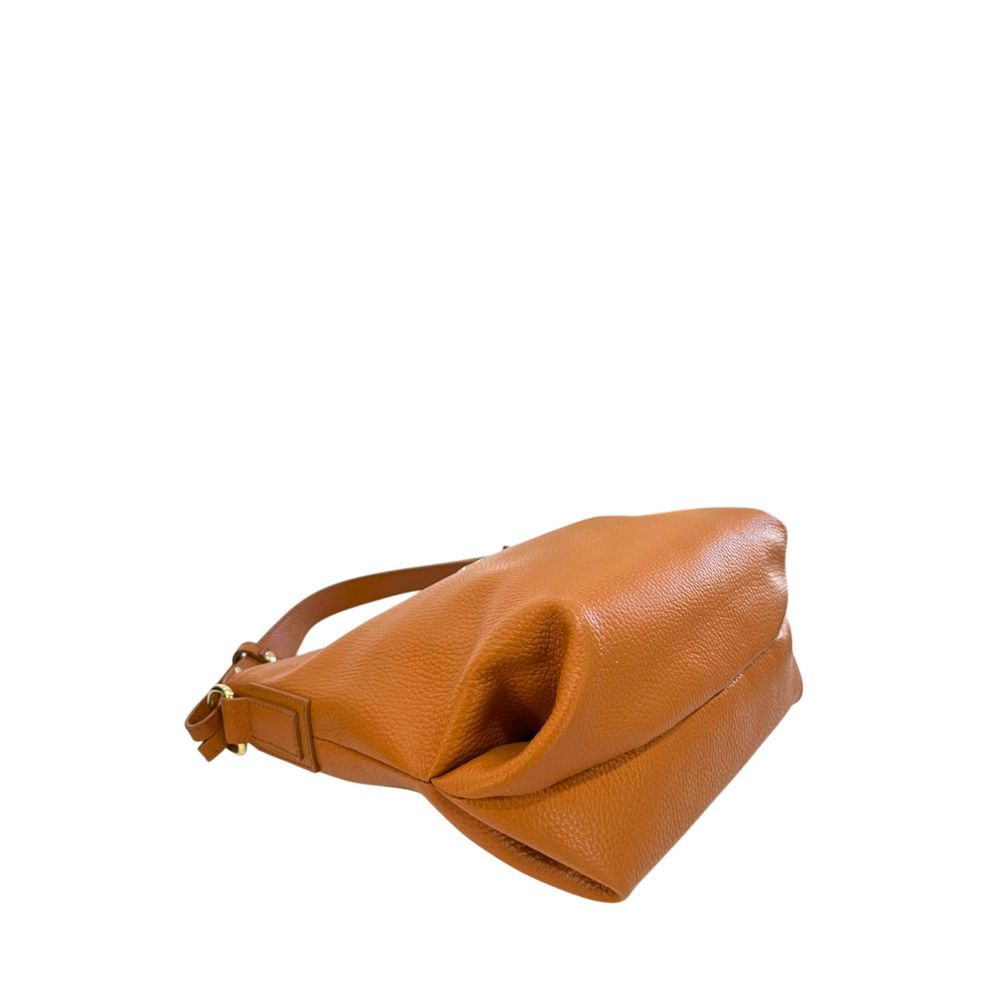 Baldinini Trend - Polished Textured Cowhide Shoulder Bag - Brown Baldinini Trend