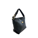 Baldinini Trend - Structured Textured Cowhide Shoulder Bag with Gold Hardware - Black Baldinini Trend