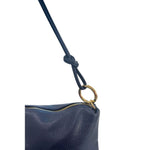 Baldinini Trend - Polished Blue Cowhide Convertible Clutch Bag - Blue Baldinini Trend
