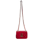 Baldinini Trend - Quilted Cowhide Mini Crossbody Bag - Red Baldinini Trend