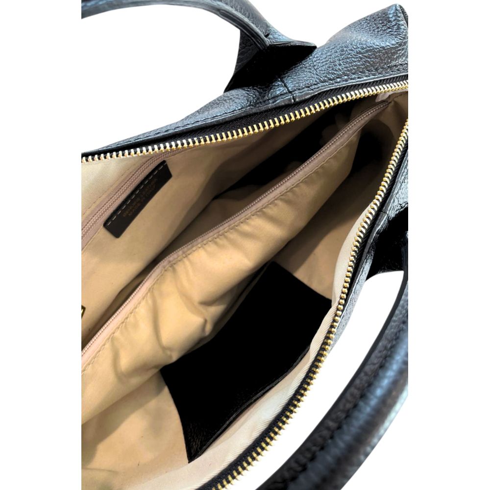 Baldinini Trend - Polished Textured Cowhide Shoulder Bag with Tassel - Black Baldinini Trend