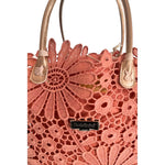 Baldinini Trend - Romantic Floral Openwork Basket Handbag - Pink Baldinini Trend