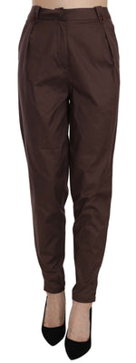 Just Cavalli - Sophisticated High Waist Tapered Formal Trousers - Brown Just Cavalli