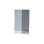 Only - Sophisticated Soft Check Fringe Scarf - Blue Grey Only