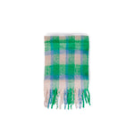 Only - Classic Check Fringe Scarf - Green Multi Only