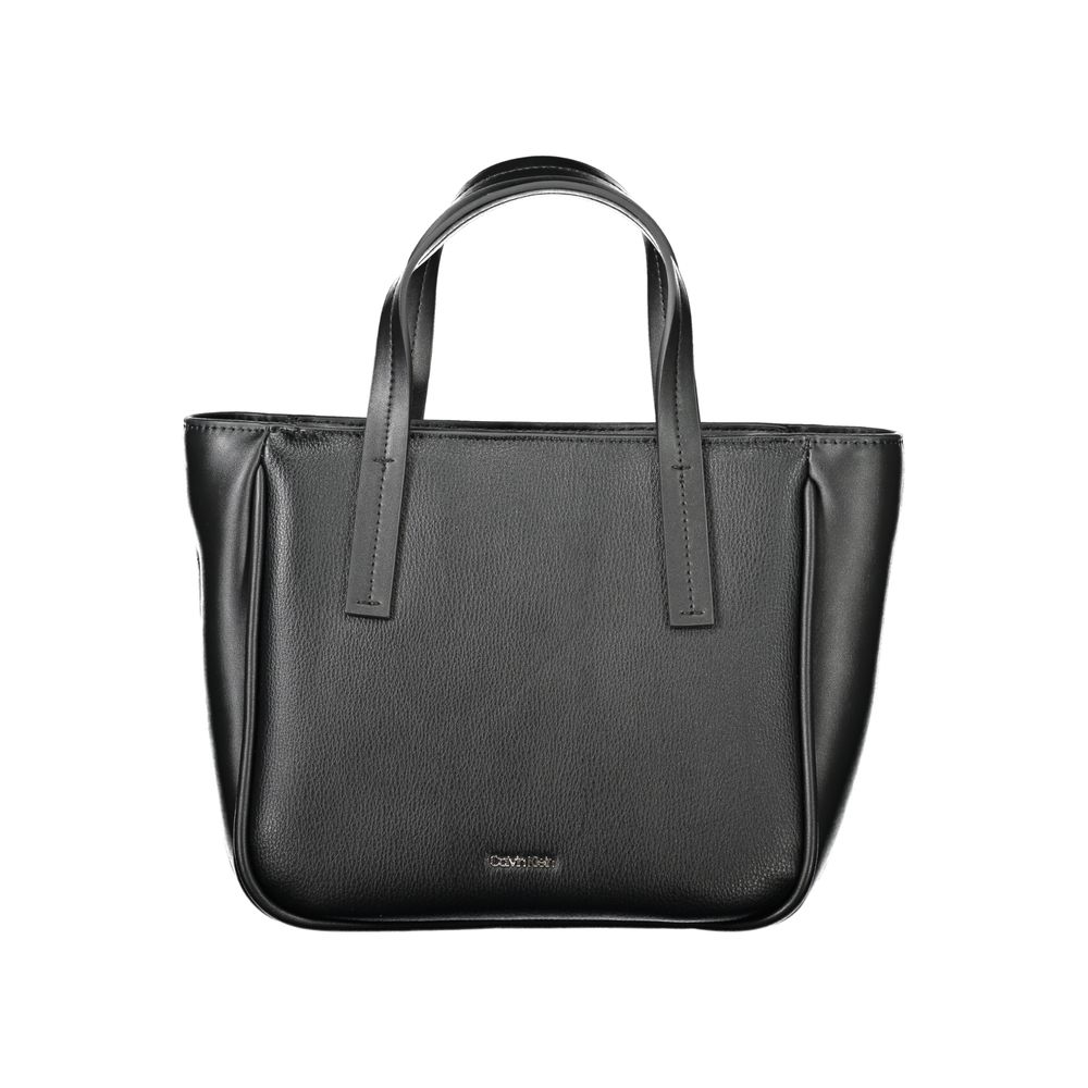 Calvin Klein - Sleek Structured Polyethylene Handbag with Dual Handles - Black Calvin Klein