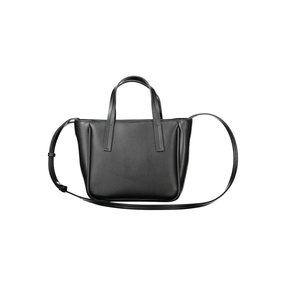 Calvin Klein - Sleek Structured Polyethylene Handbag with Dual Handles - Black Calvin Klein