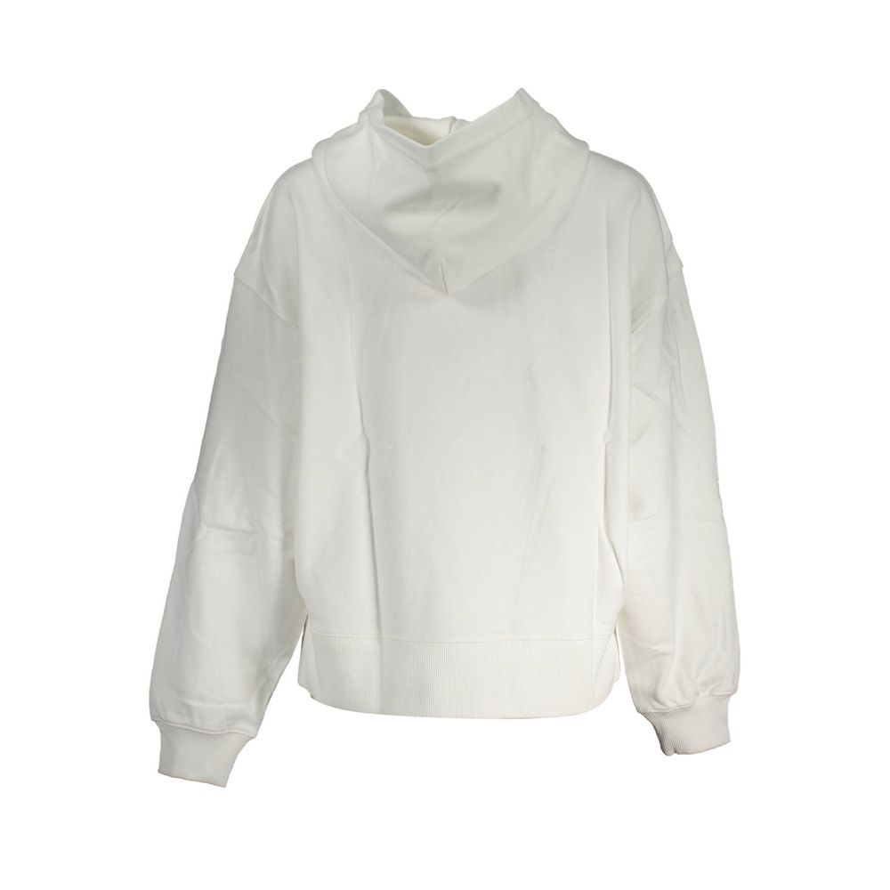 Calvin Klein - Relaxed Brushed Cotton Pullover Hoodie - White Calvin Klein