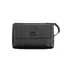 Calvin Klein - Sophisticated Textured Flap Shoulder Bag with Adjustable Strap - Black Calvin Klein