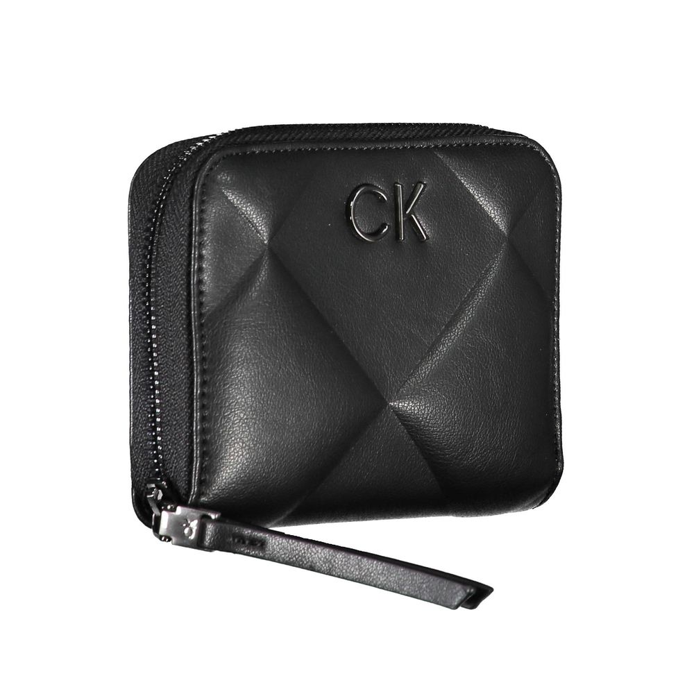 Calvin Klein - Sleek Quilted RFID Secure Wallet with Coin Purse - Black Calvin Klein