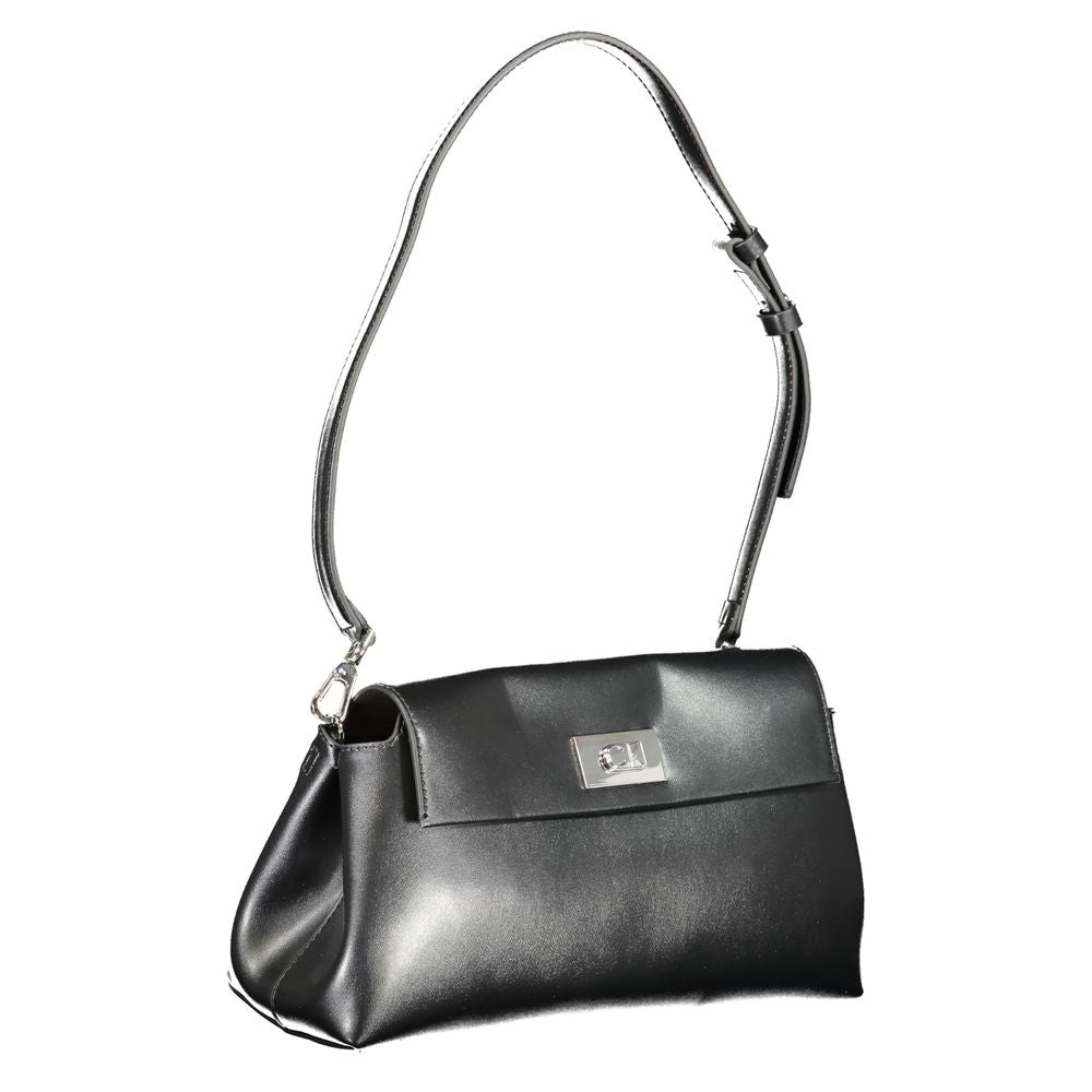 Calvin Klein - Sleek Minimalist Recycled Polyester Shoulder Bag - Black Calvin Klein