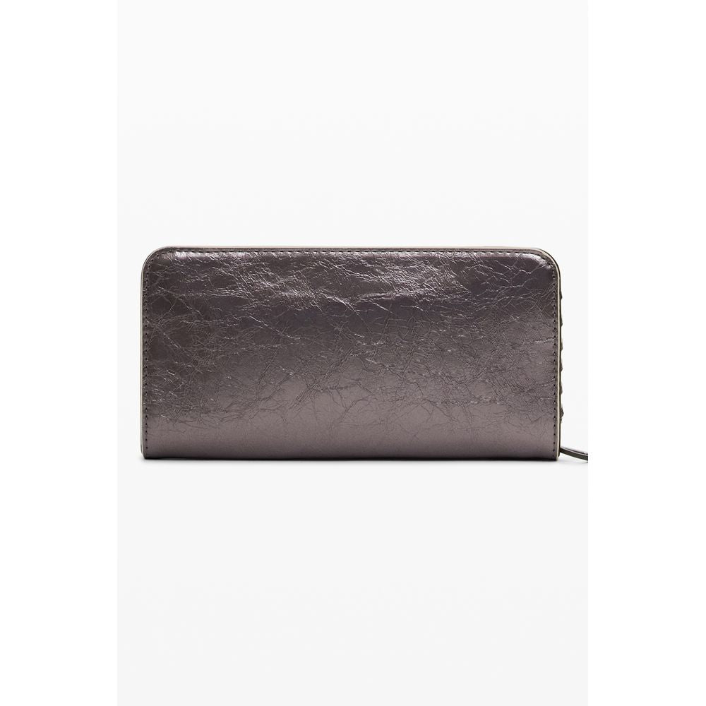 Desigual - Metallic Polyethylene Compact Zip Wallet - Bronze Desigual