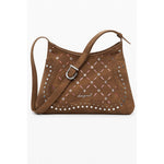 Desigual - Edgy Studded Polyethylene Shoulder Bag - Brown Desigual