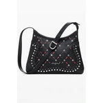 Desigual - Edgy Studded Polyethylene Shoulder Bag - Black Desigual