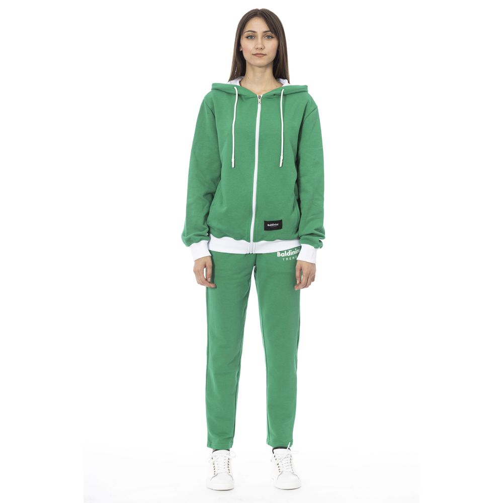 Baldinini Trend - Relaxed Cotton Fleece Zip Hoodie Tracksuit Set - Green Baldinini Trend