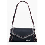 Desigual - Bold Relief Print Structured Shoulder Bag - Black Desigual