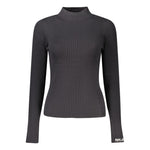 Pepe Jeans - Sleek Ribbed Mock Neck Fitted Sweater - Black Pepe Jeans