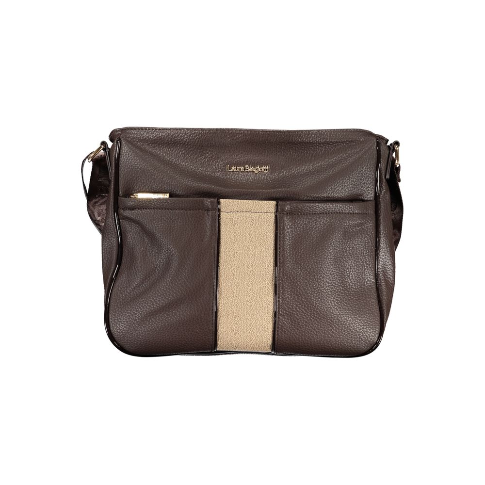 Laura Biagiotti - Sophisticated Textured PVC Shoulder Bag with Adjustable Strap - Brown Laura Biagiotti