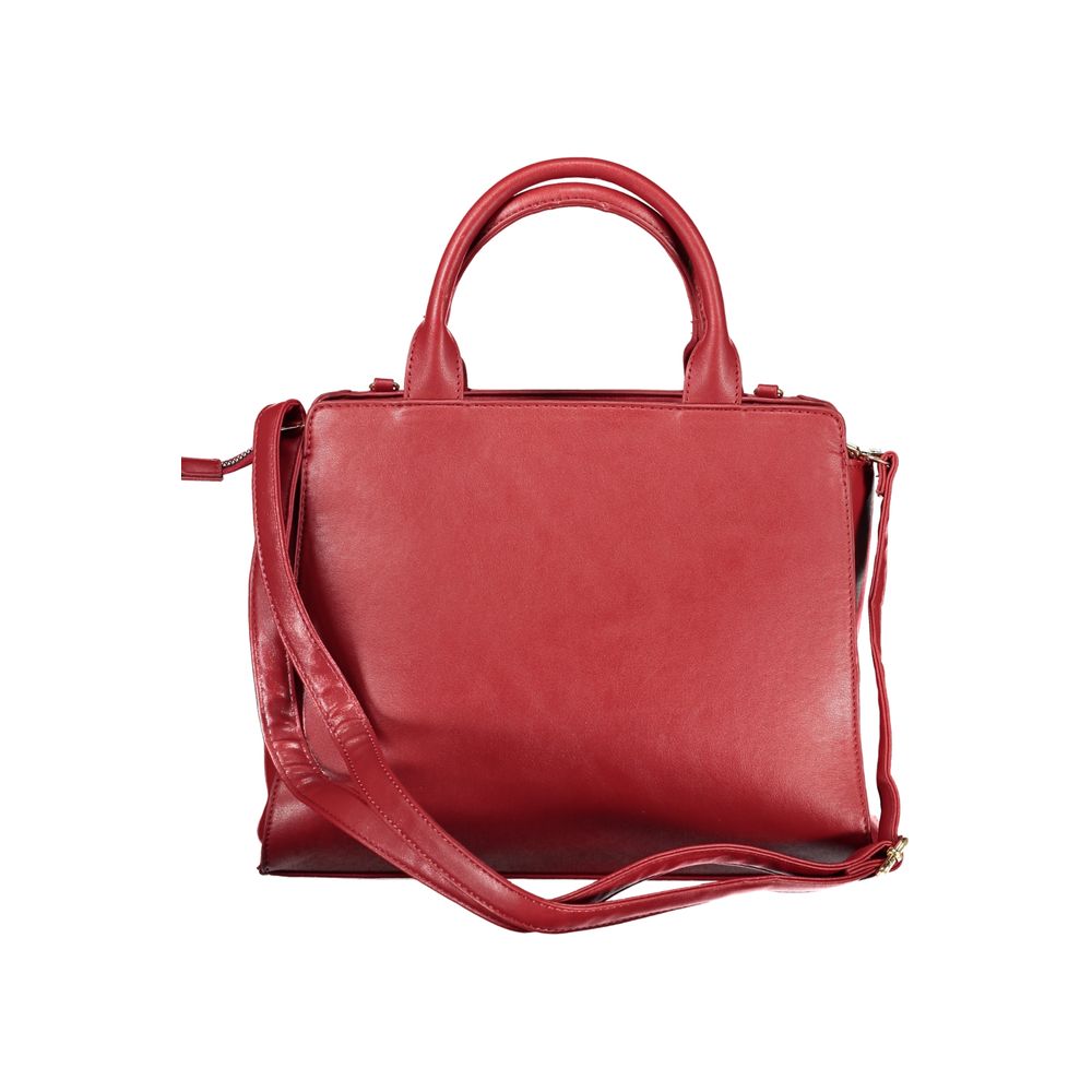 Laura Biagiotti - Bold Structured PVC Handbag with Gold Chain - Red Laura Biagiotti