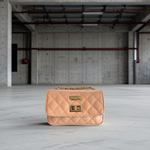 Baldinini Trend - Elegant Quilted Leather Mini Chain Crossbody Bag - Beige Baldinini Trend