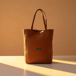 Baldinini Trend - Sophisticated Woven Faux Leather Tote Bag - Brown Baldinini Trend