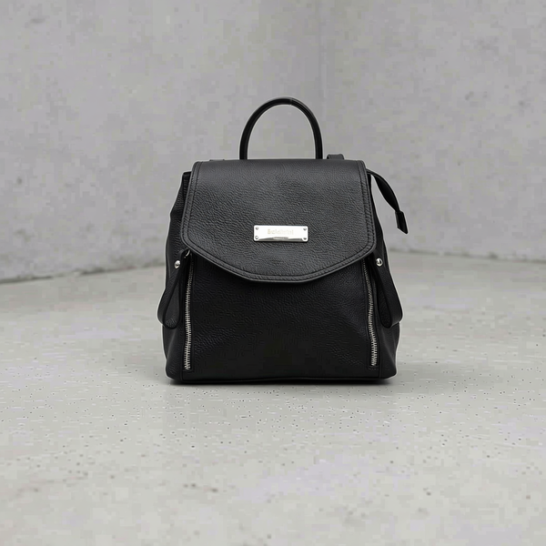Baldinini Trend - Soft Convertible Cowhide Backpack - Black Baldinini Trend