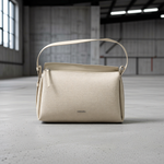 Calvin Klein - Structured Logo Shoulder Bag - Beige Calvin Klein